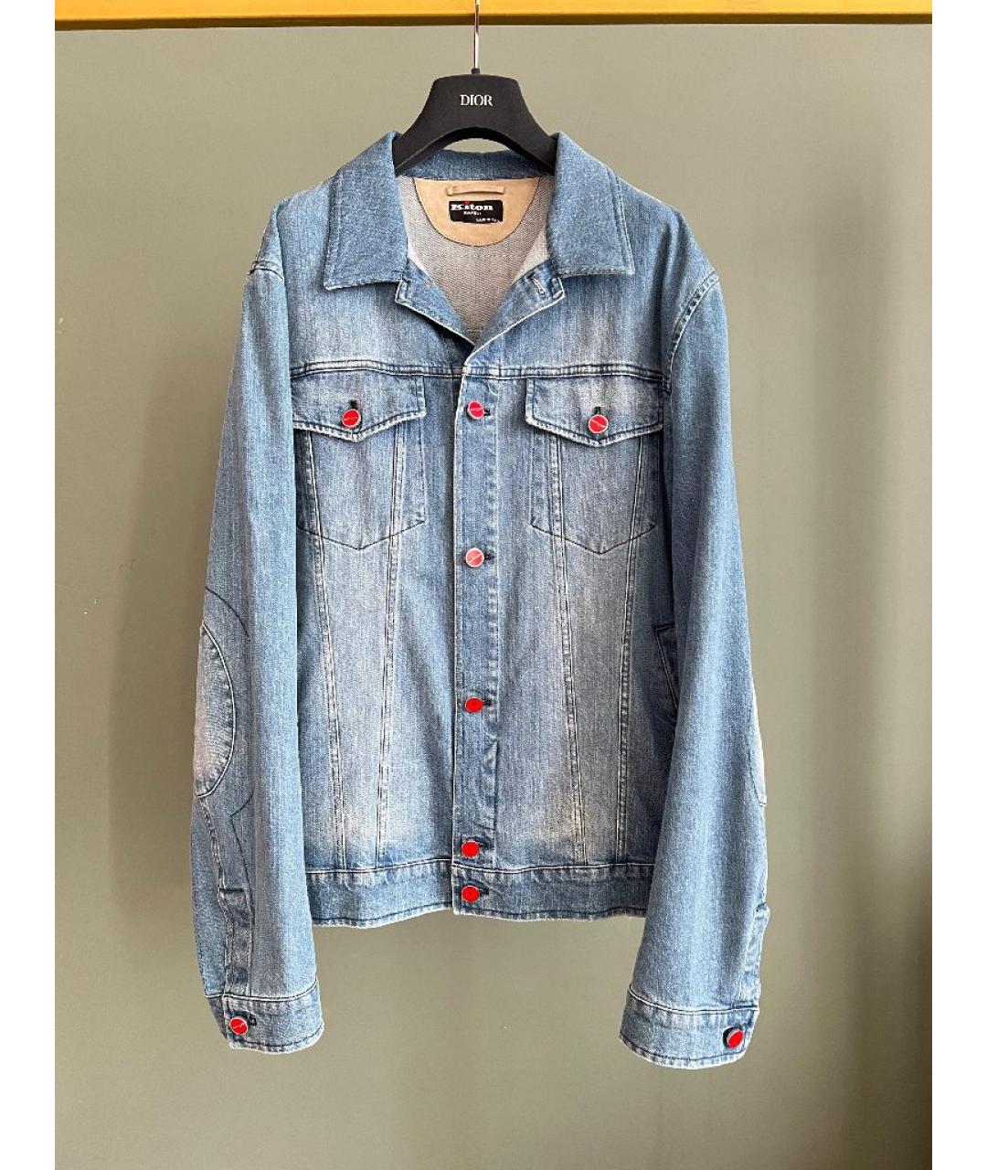 KITON Синяя хлопковая куртка, фото 10