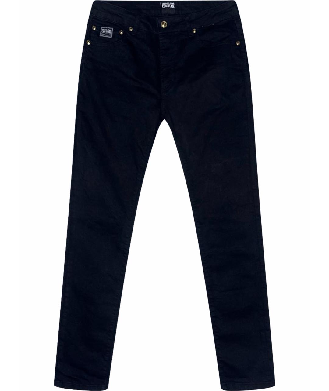 VERSACE JEANS COUTURE Черные хлопковые классические брюки, фото 1