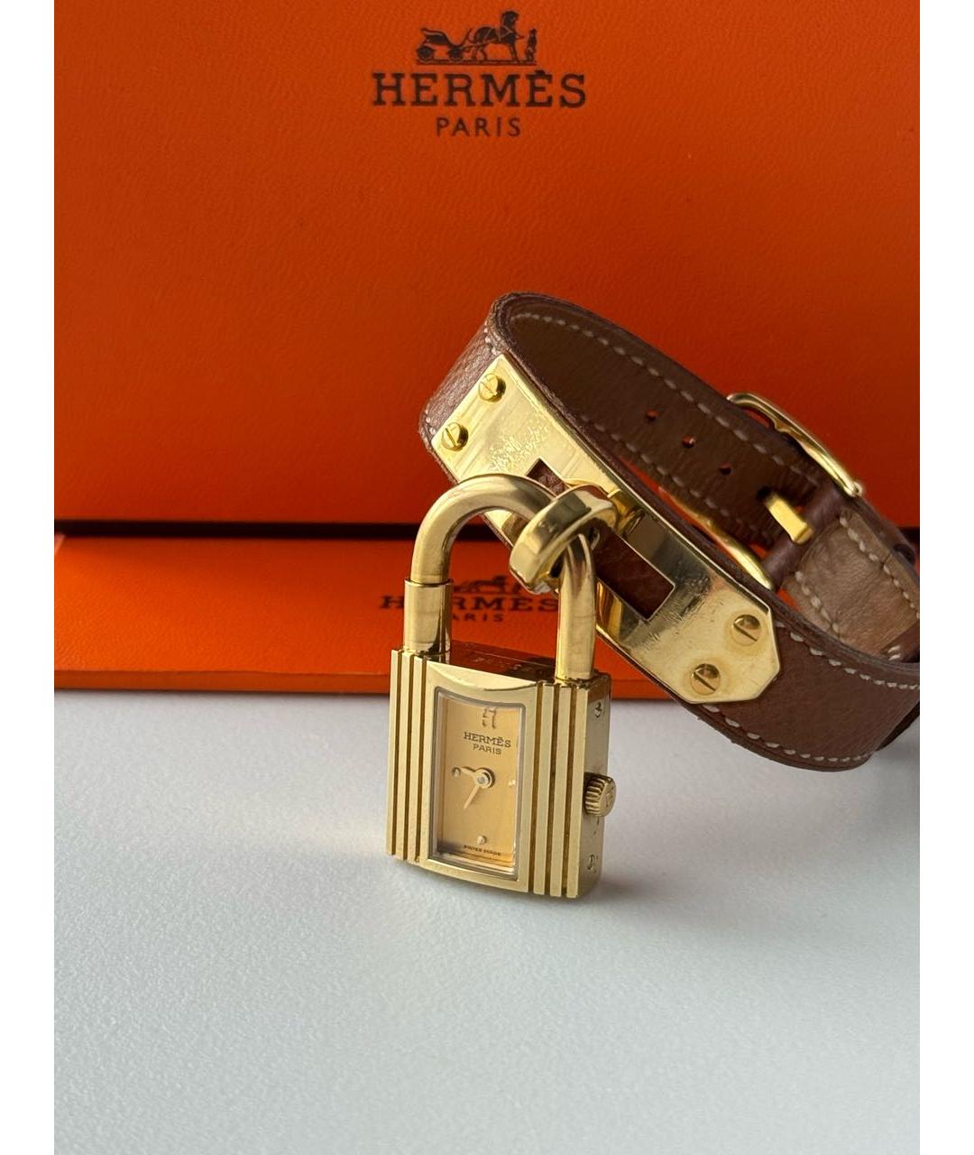 HERMES Коричневые часы, фото 4