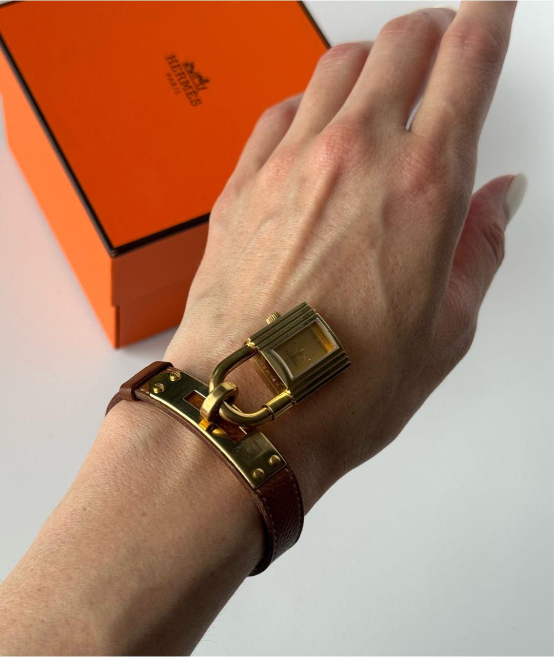 HERMES Коричневые часы, фото 8