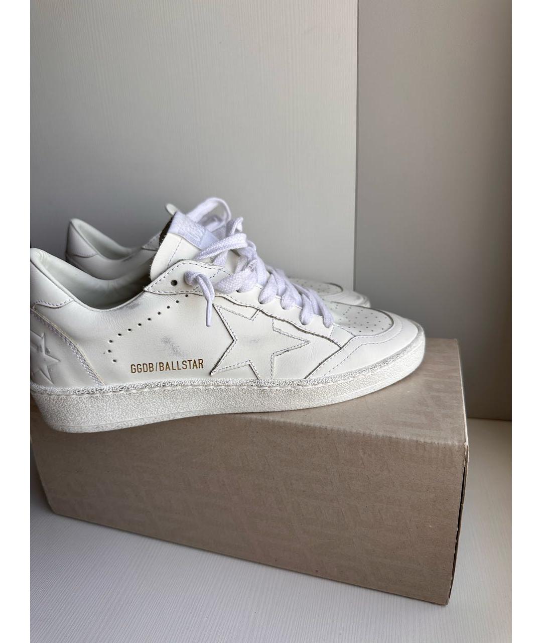 GOLDEN GOOSE DELUXE BRAND Белые кожаные кеды, фото 2