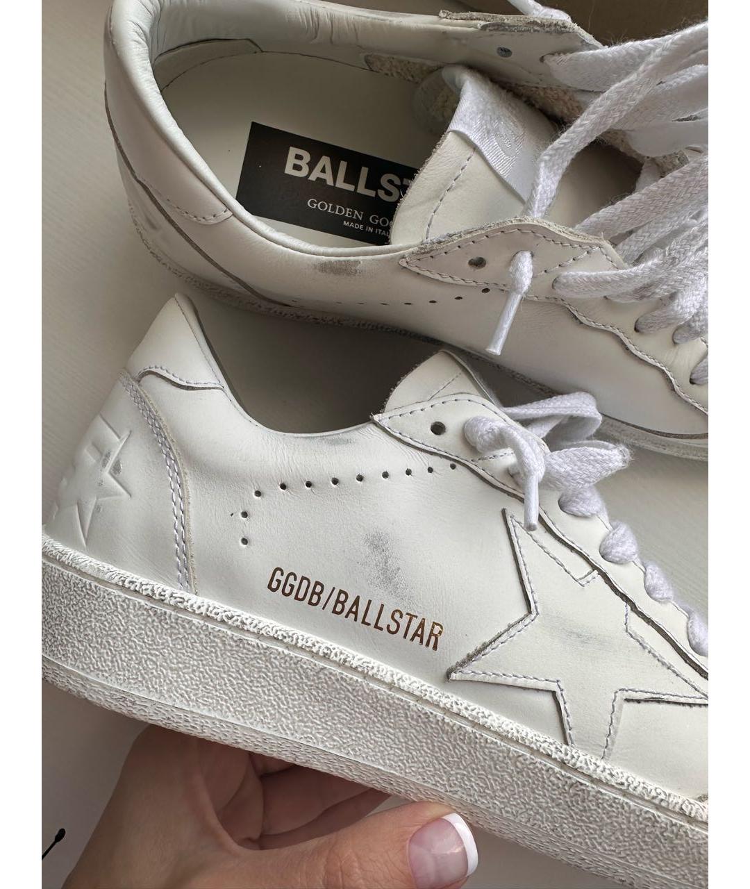 GOLDEN GOOSE DELUXE BRAND Белые кожаные кеды, фото 6