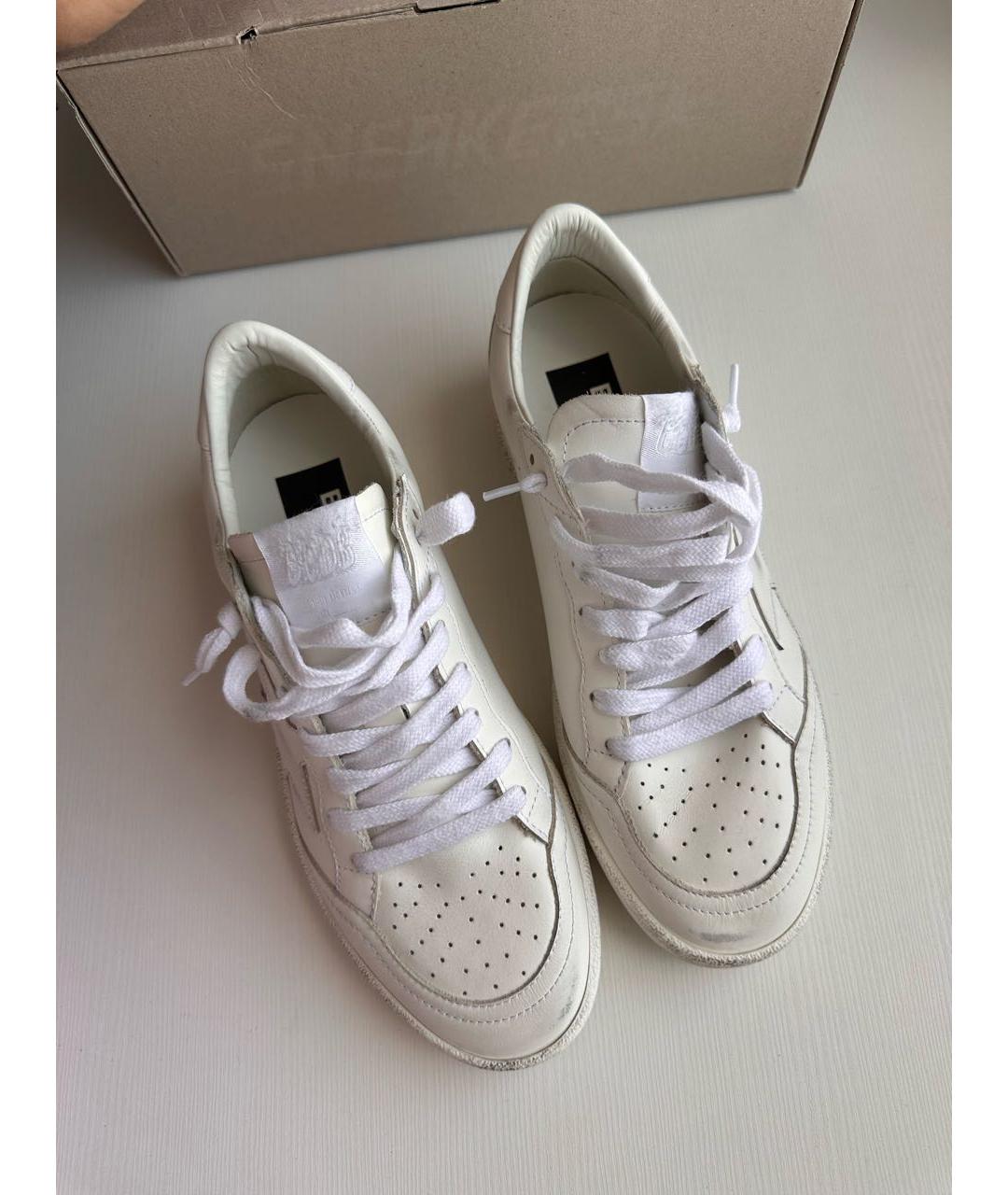 GOLDEN GOOSE DELUXE BRAND Белые кожаные кеды, фото 3