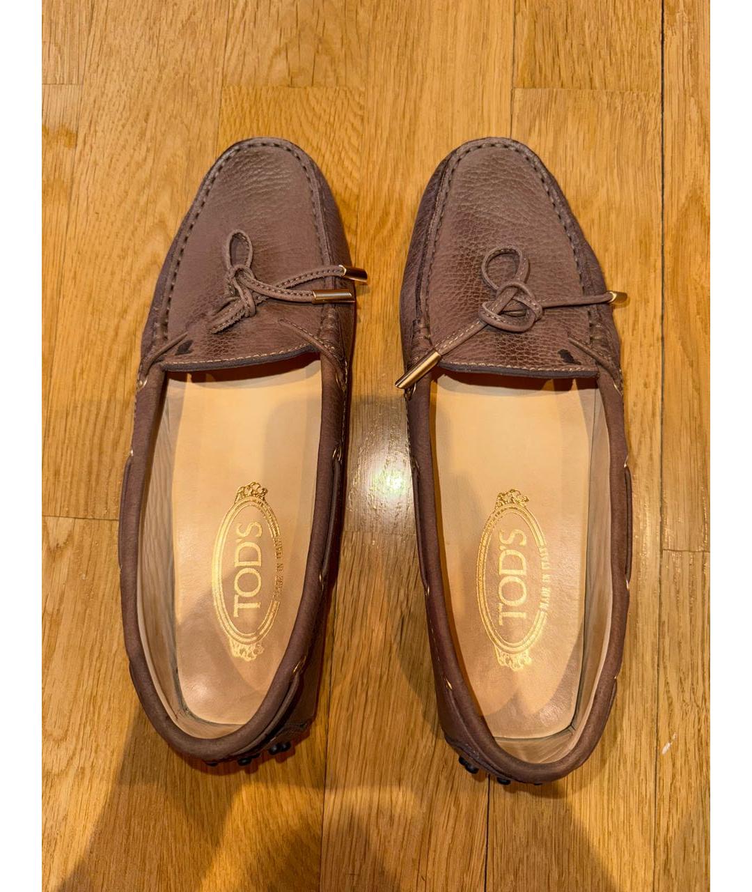 TOD'S Коричневые кожаные мокасины, фото 3