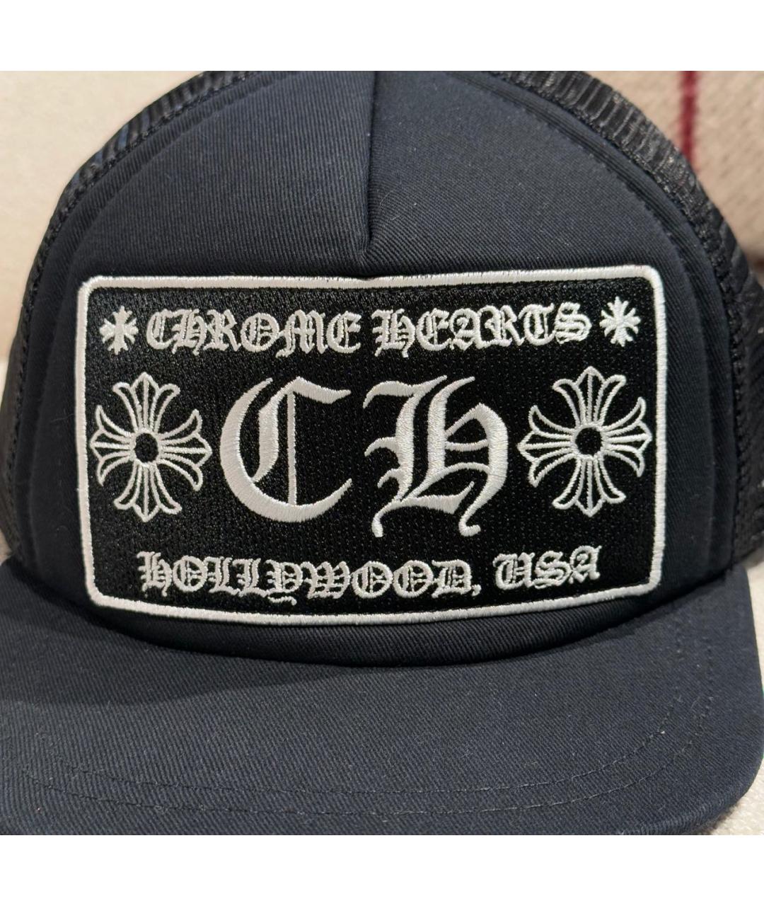 CHROME HEARTS Черная хлопковая кепка, фото 4