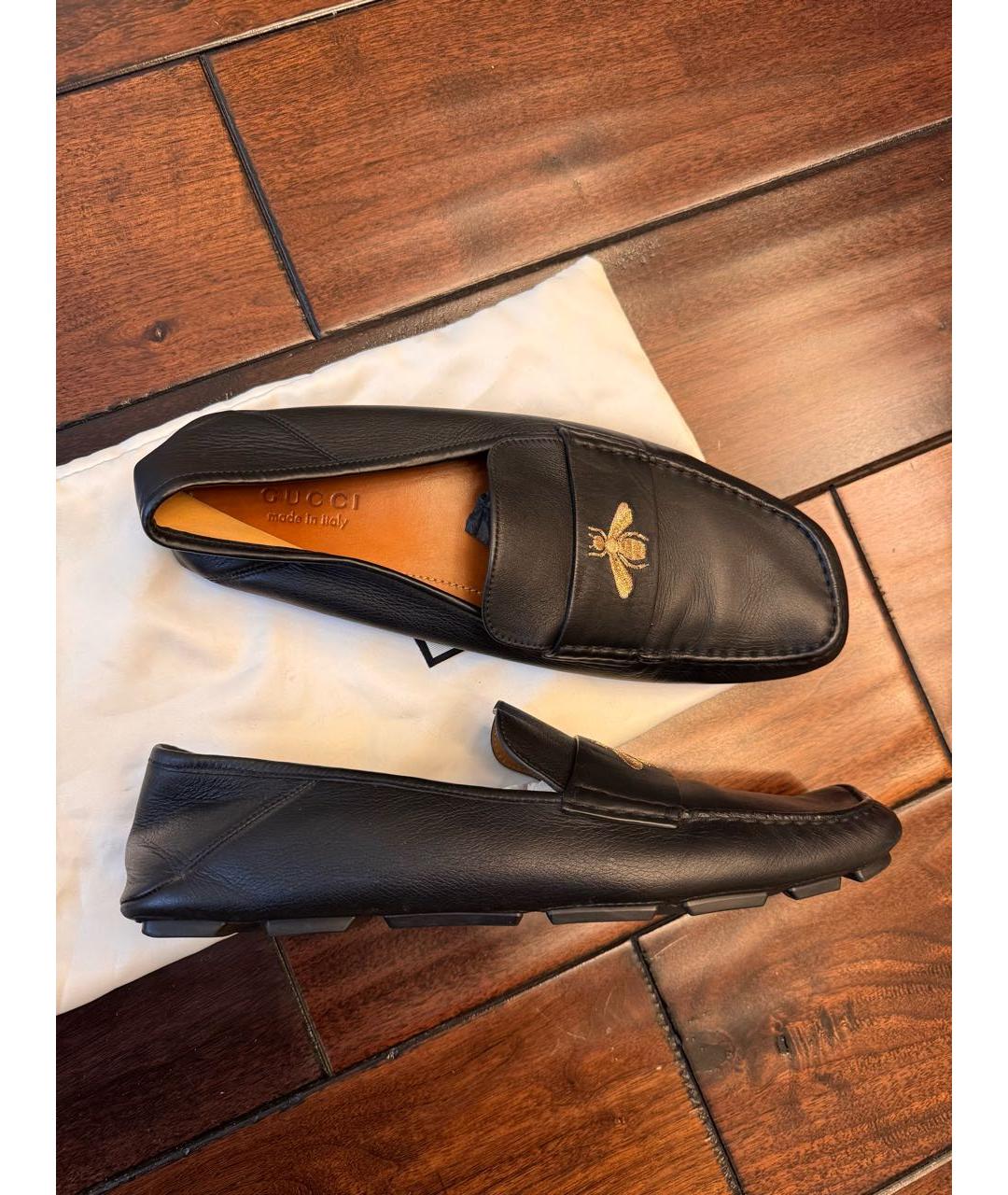 GUCCI Черные кожаные мокасины, фото 7