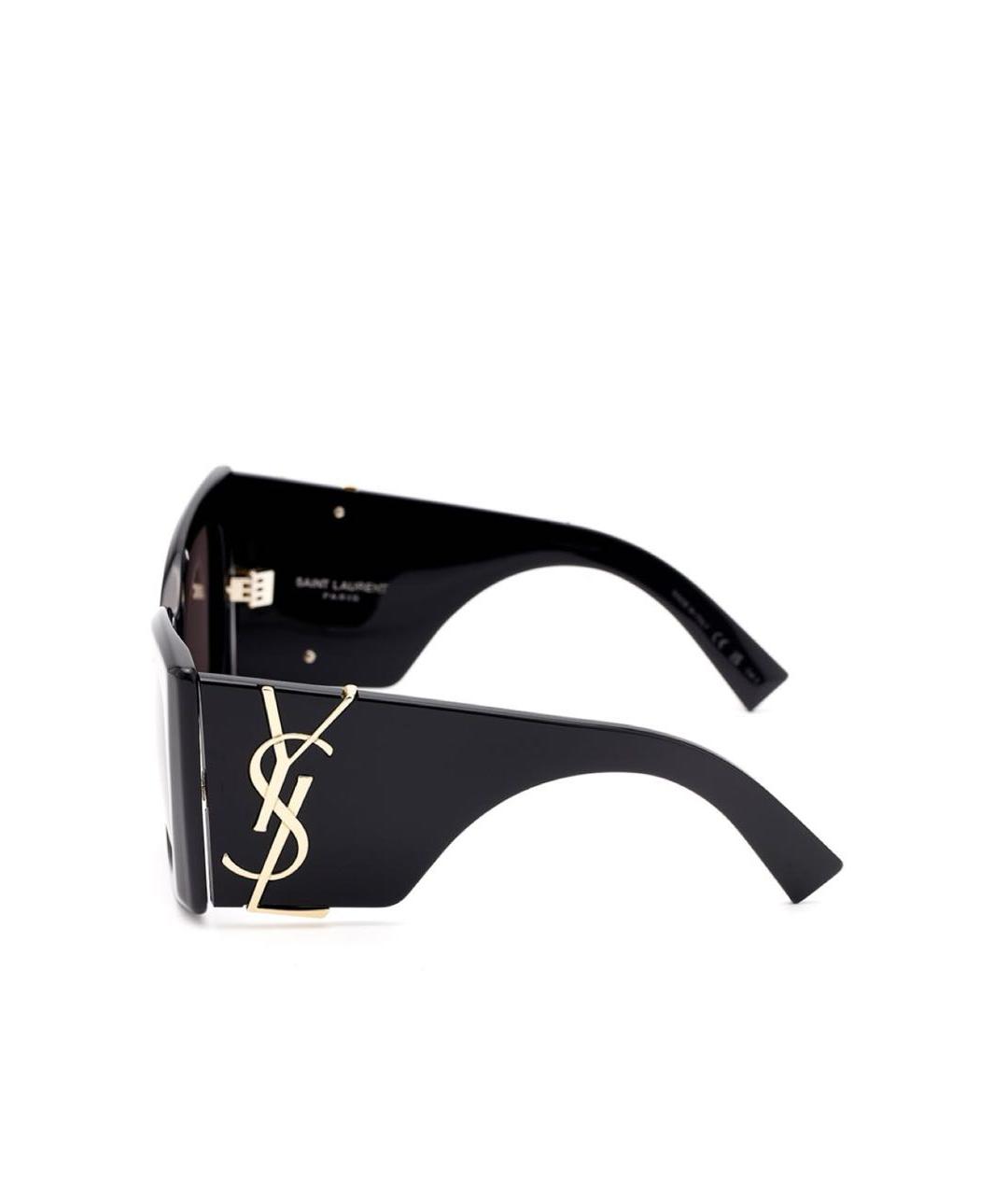 SAINT LAURENT Черные пластиковые солнцезащитные очки, фото 2