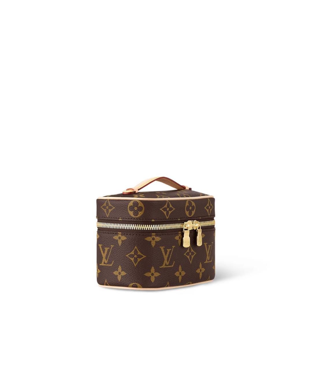 LOUIS VUITTON Коричневая кожаная косметичка, фото 2