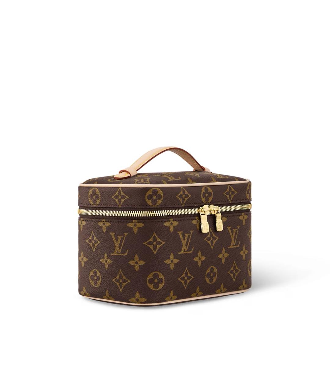 LOUIS VUITTON Коричневая кожаная косметичка, фото 2
