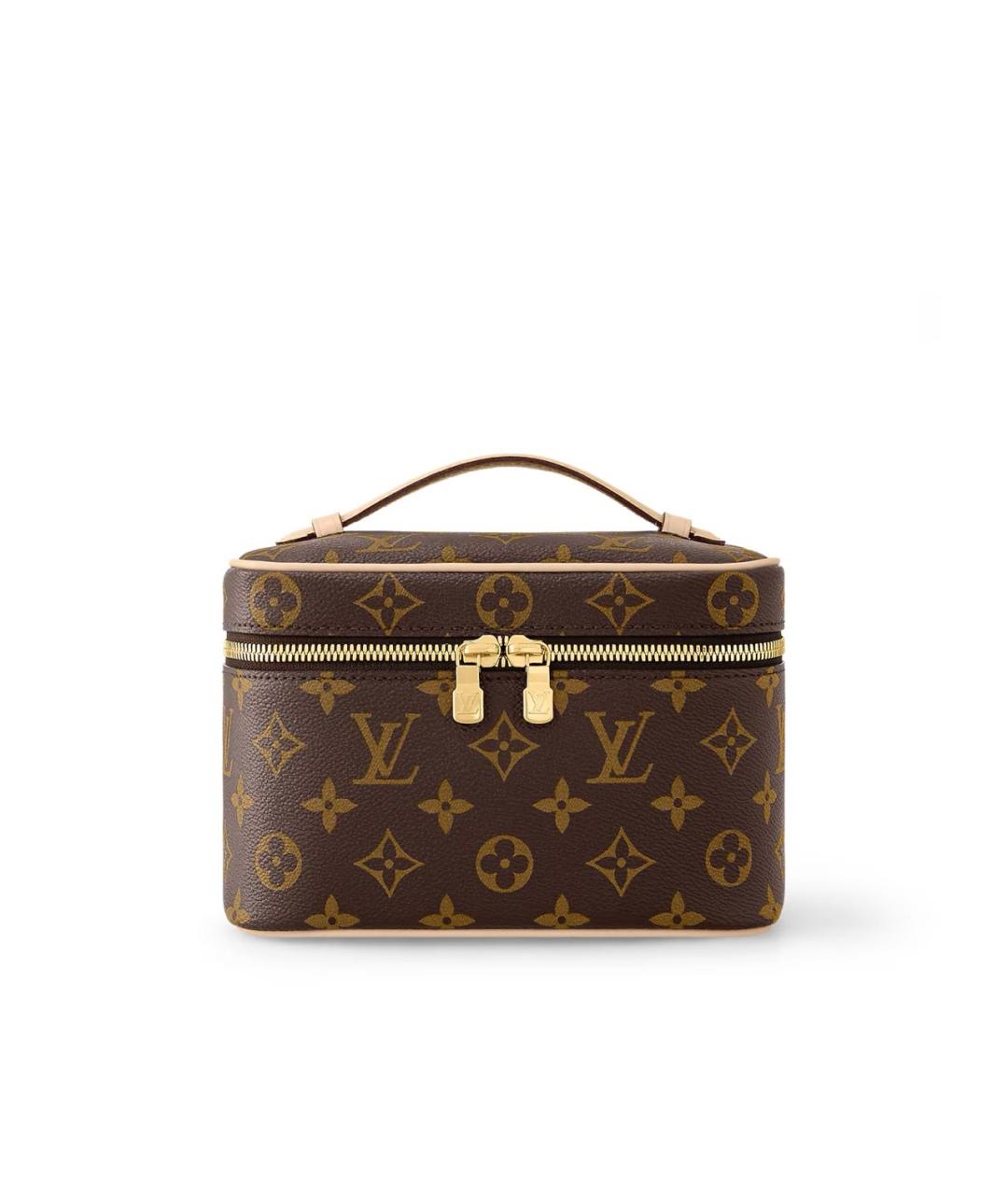 LOUIS VUITTON Коричневая кожаная косметичка, фото 1