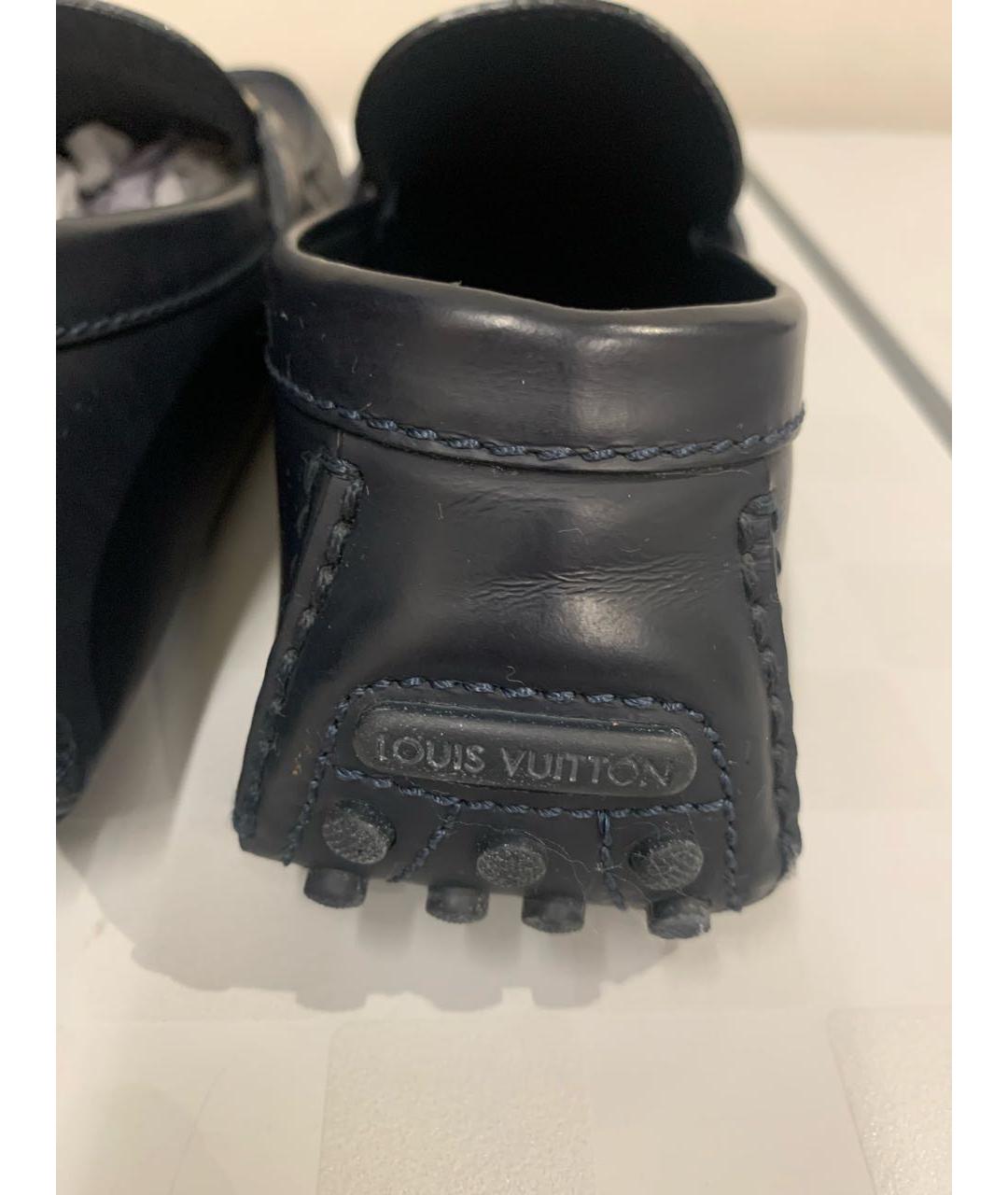 LOUIS VUITTON Черные мокасины из искусственной кожи, фото 7