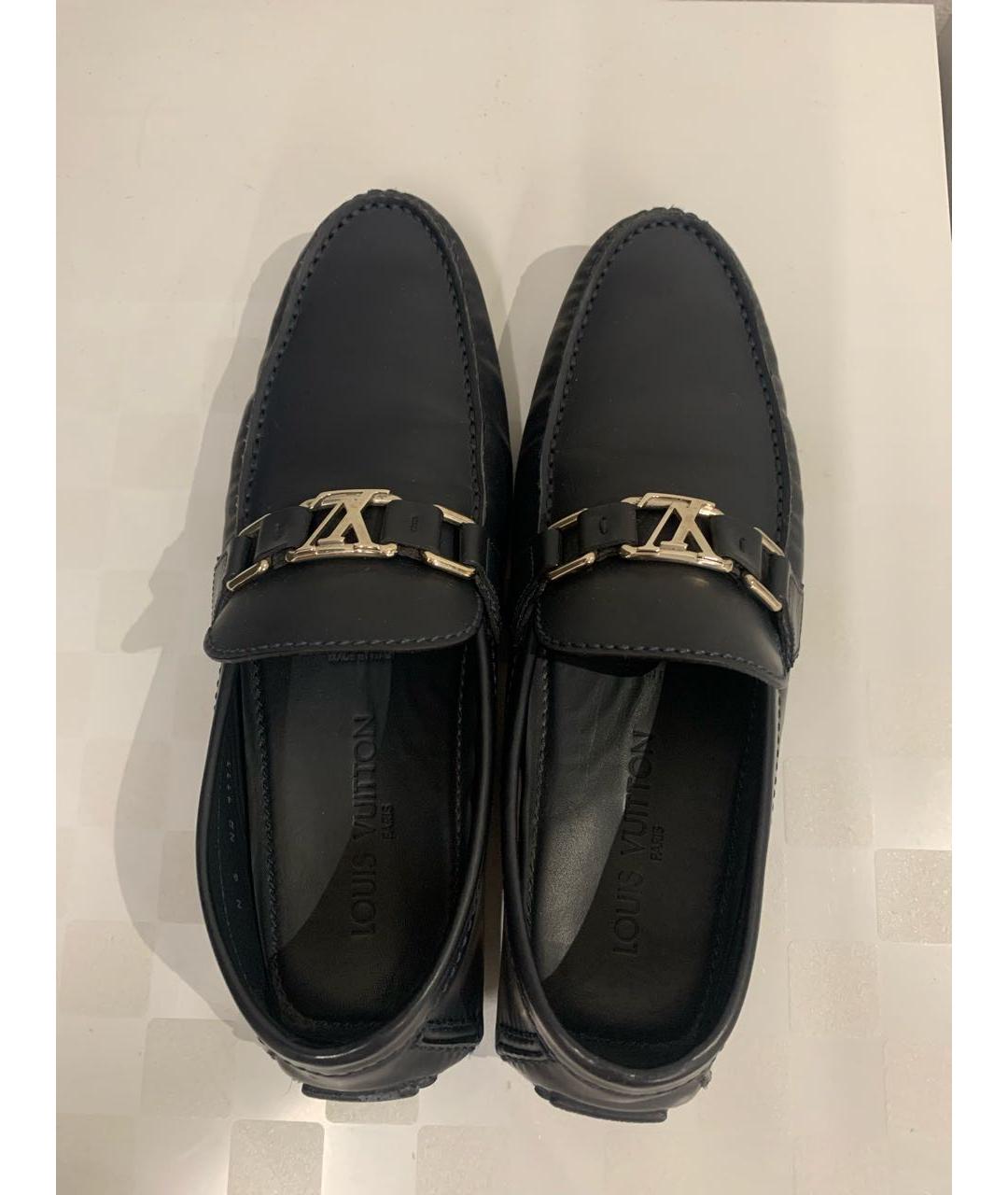 LOUIS VUITTON Черные мокасины из искусственной кожи, фото 3