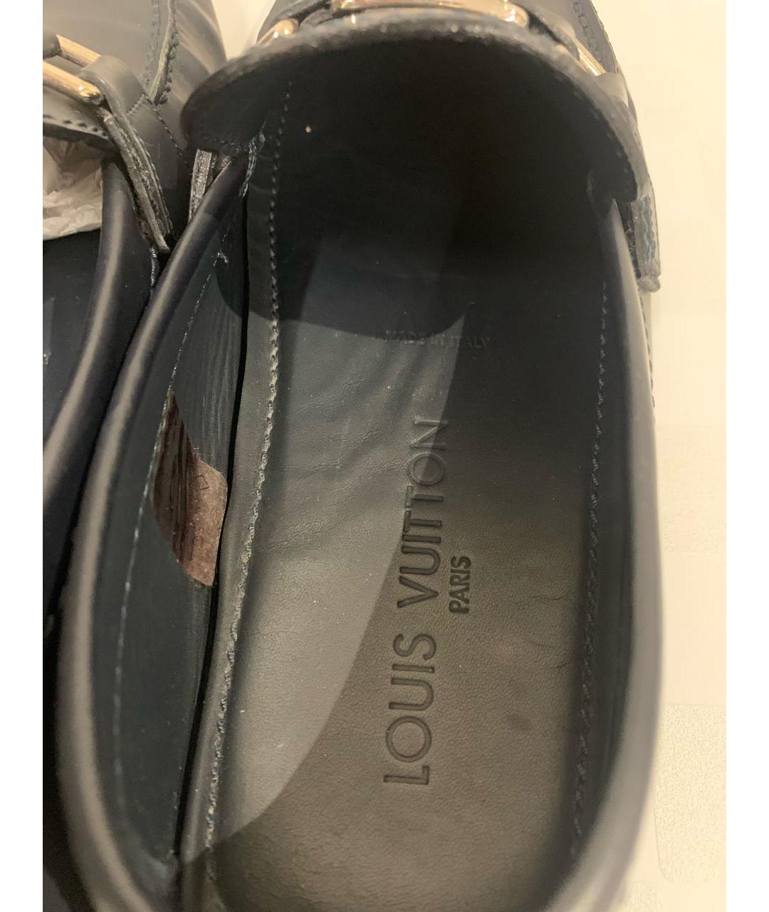 LOUIS VUITTON Черные мокасины из искусственной кожи, фото 5
