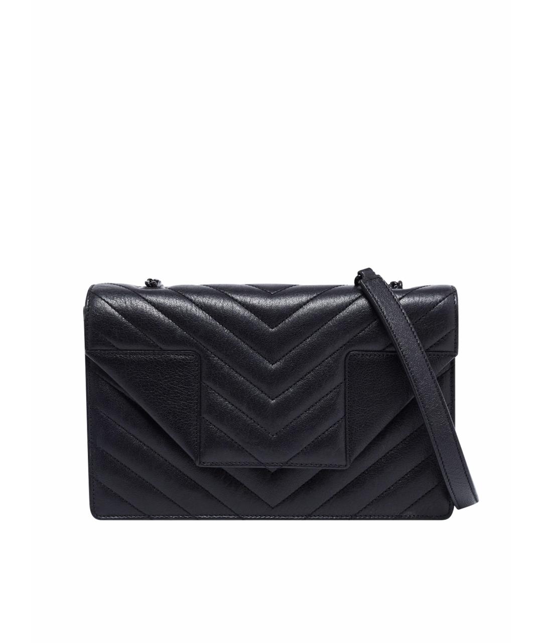 SAINT LAURENT Черная кожаная сумка через плечо, фото 1