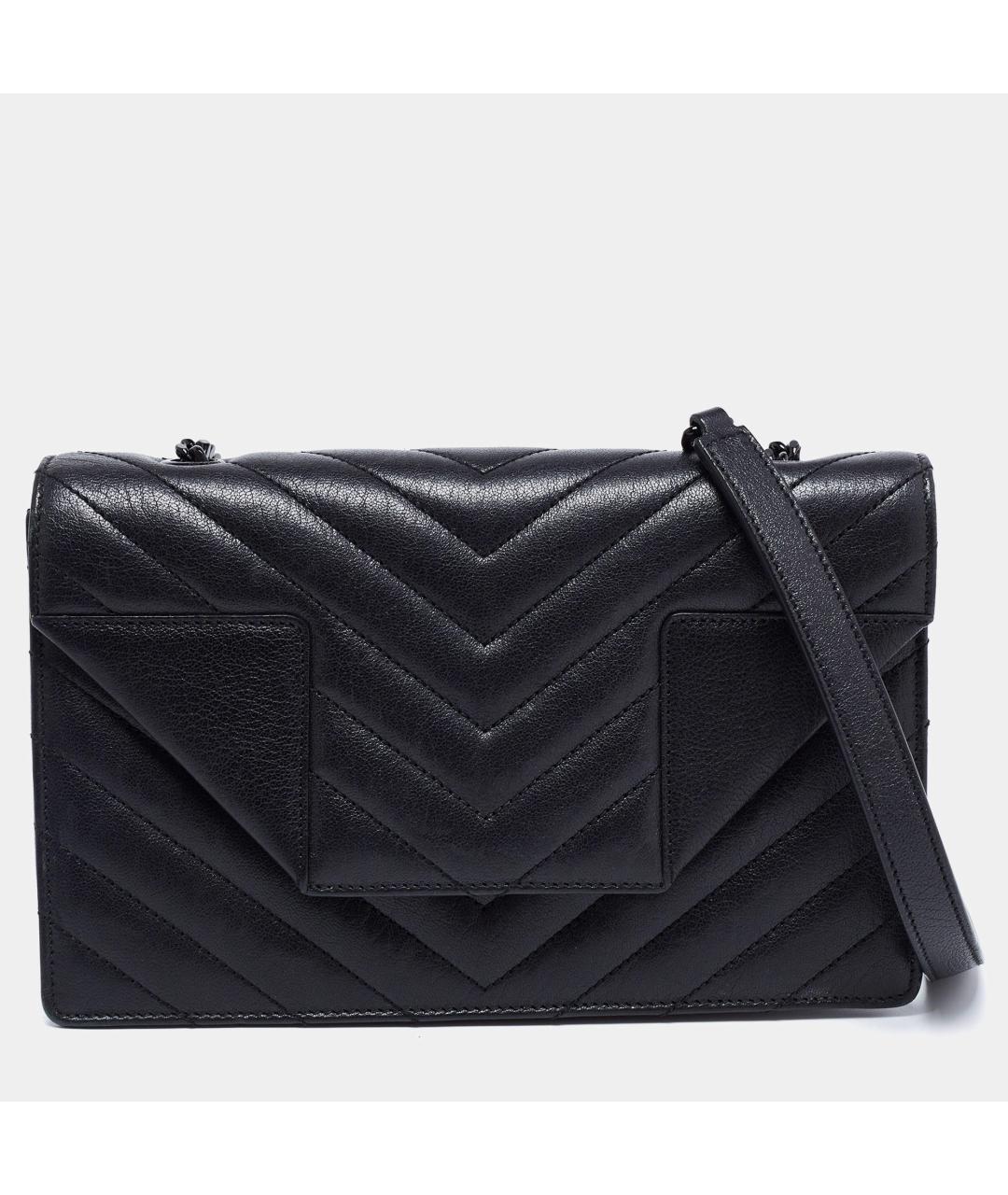 SAINT LAURENT Черная кожаная сумка через плечо, фото 7