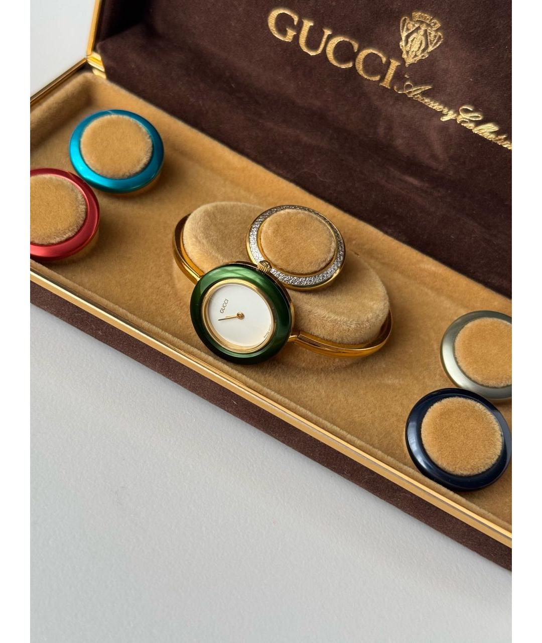 GUCCI Золотые латунные часы, фото 7