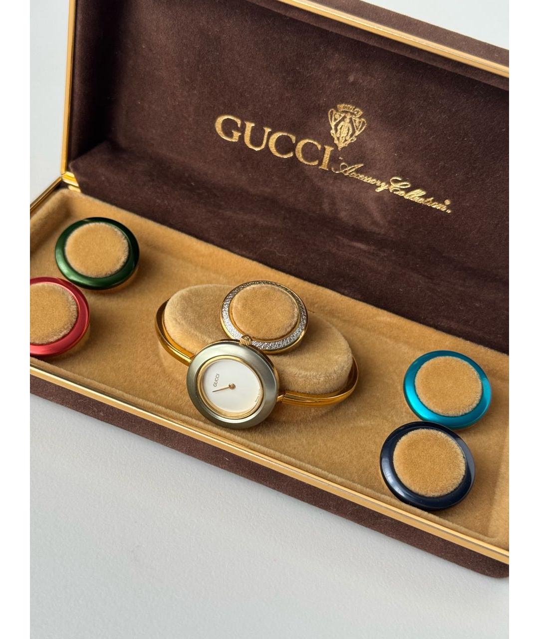 GUCCI Золотые латунные часы, фото 5