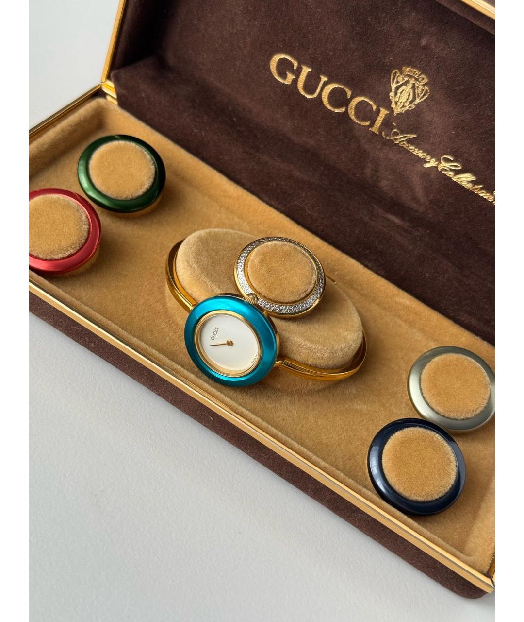 GUCCI Золотые латунные часы, фото 6