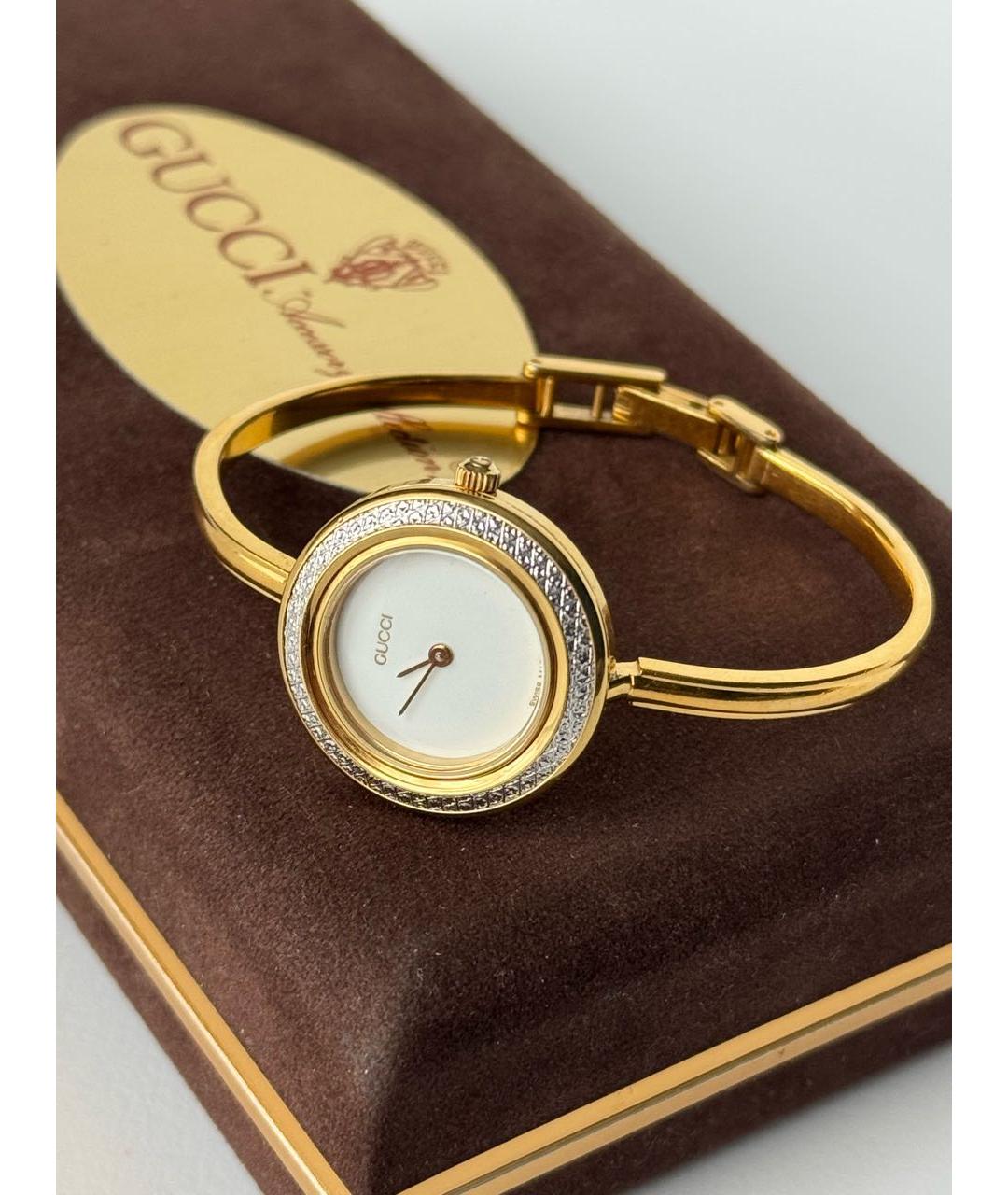 GUCCI Золотые латунные часы, фото 2