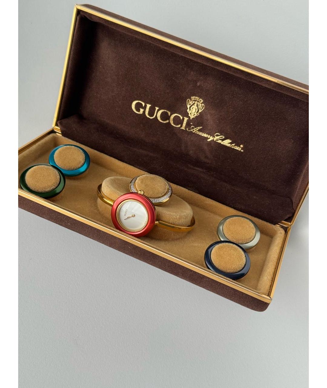 GUCCI Золотые латунные часы, фото 8