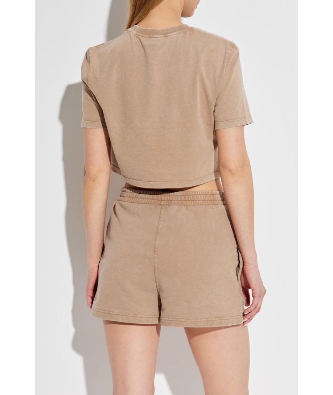FENDI Бежевая хлопковая футболка, фото 3