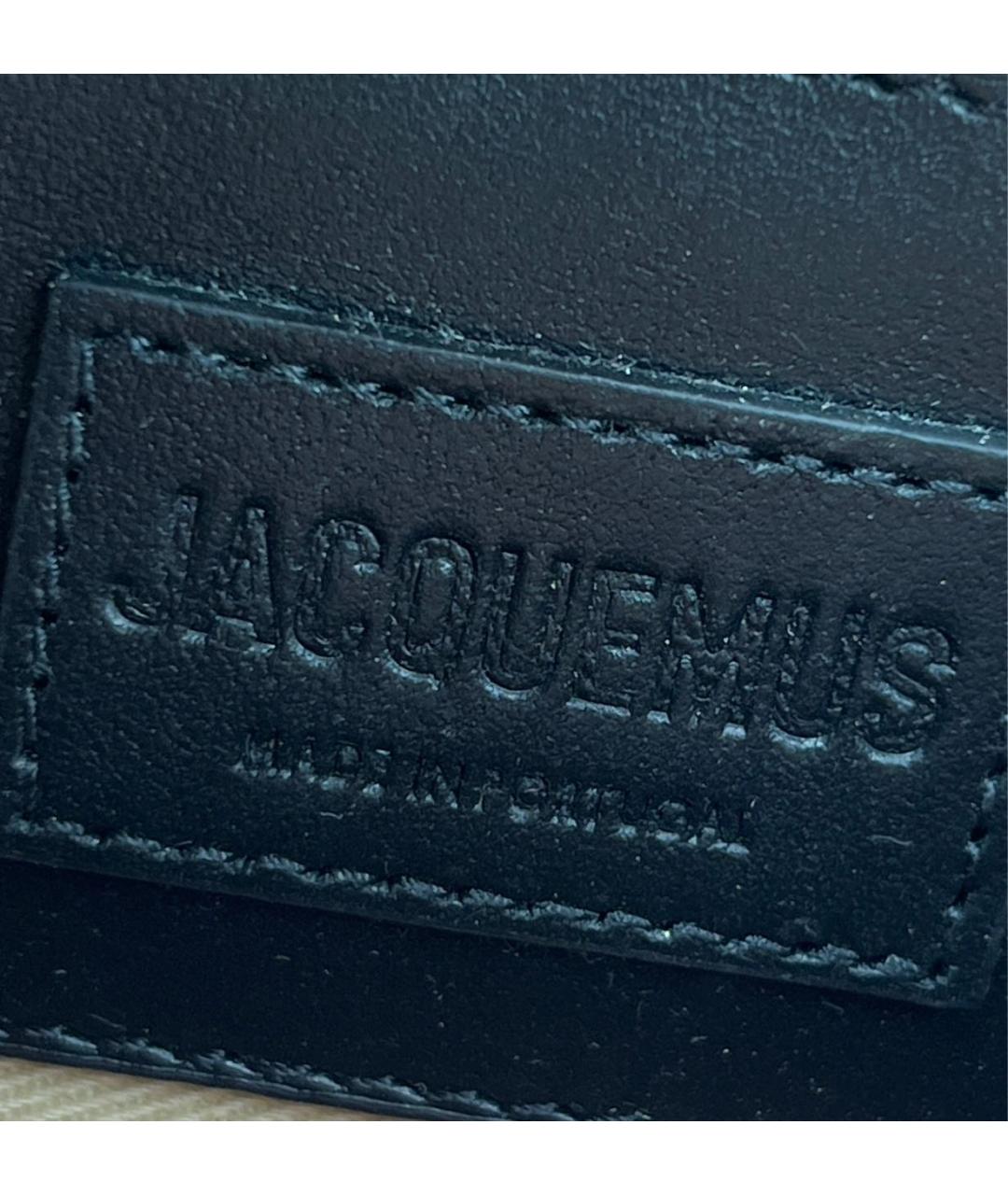 JACQUEMUS Черная кожаная сумка через плечо, фото 7