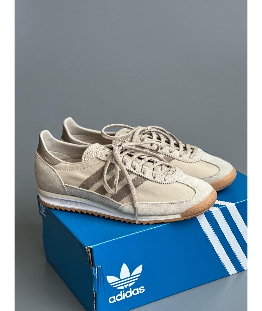 ADIDAS Бежевые текстильные кроссовки, фото 2