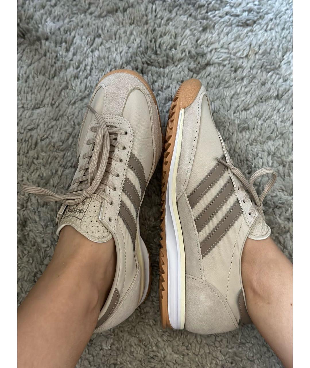 ADIDAS Бежевые текстильные кроссовки, фото 6