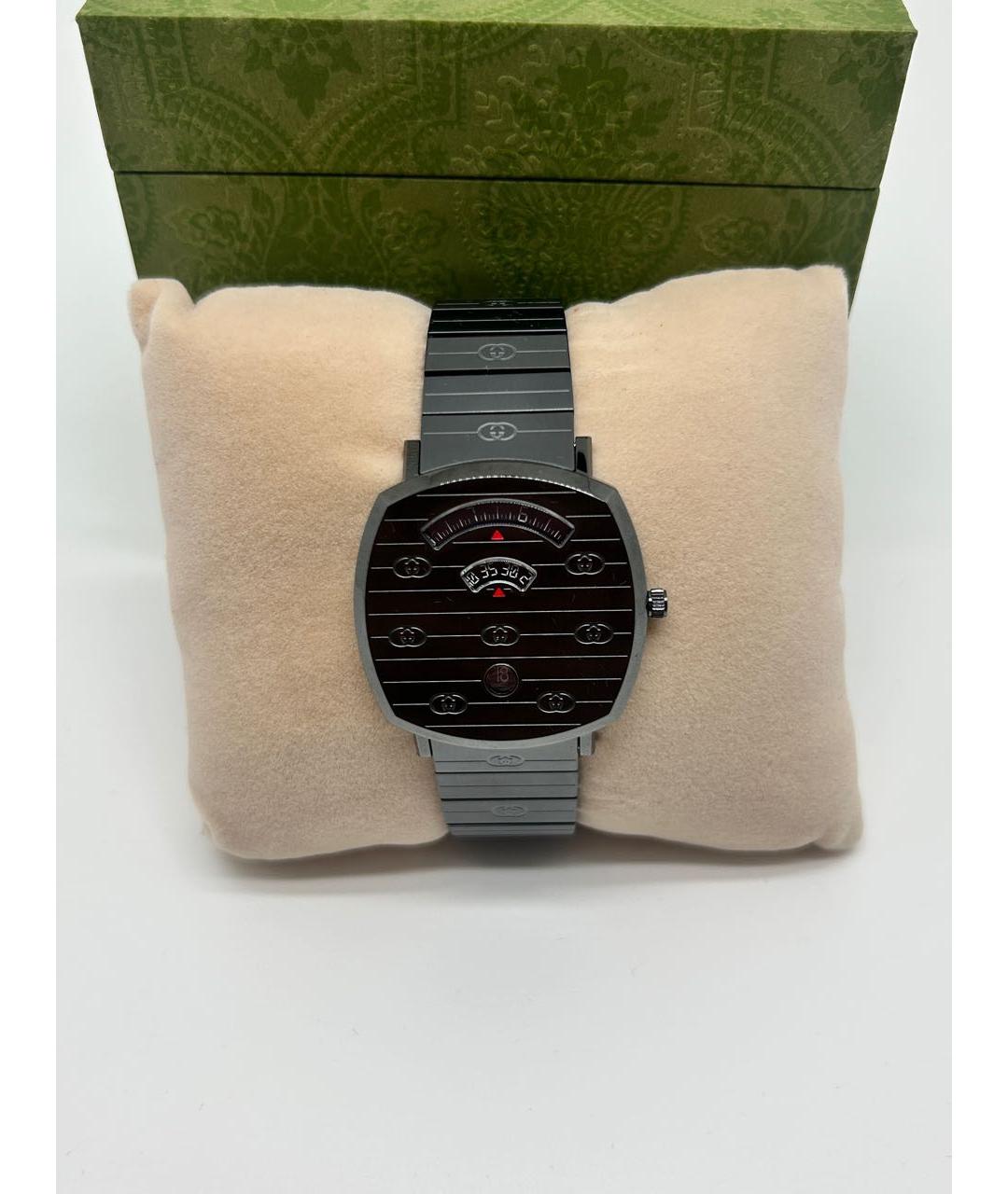 GUCCI Черные стальные часы, фото 2