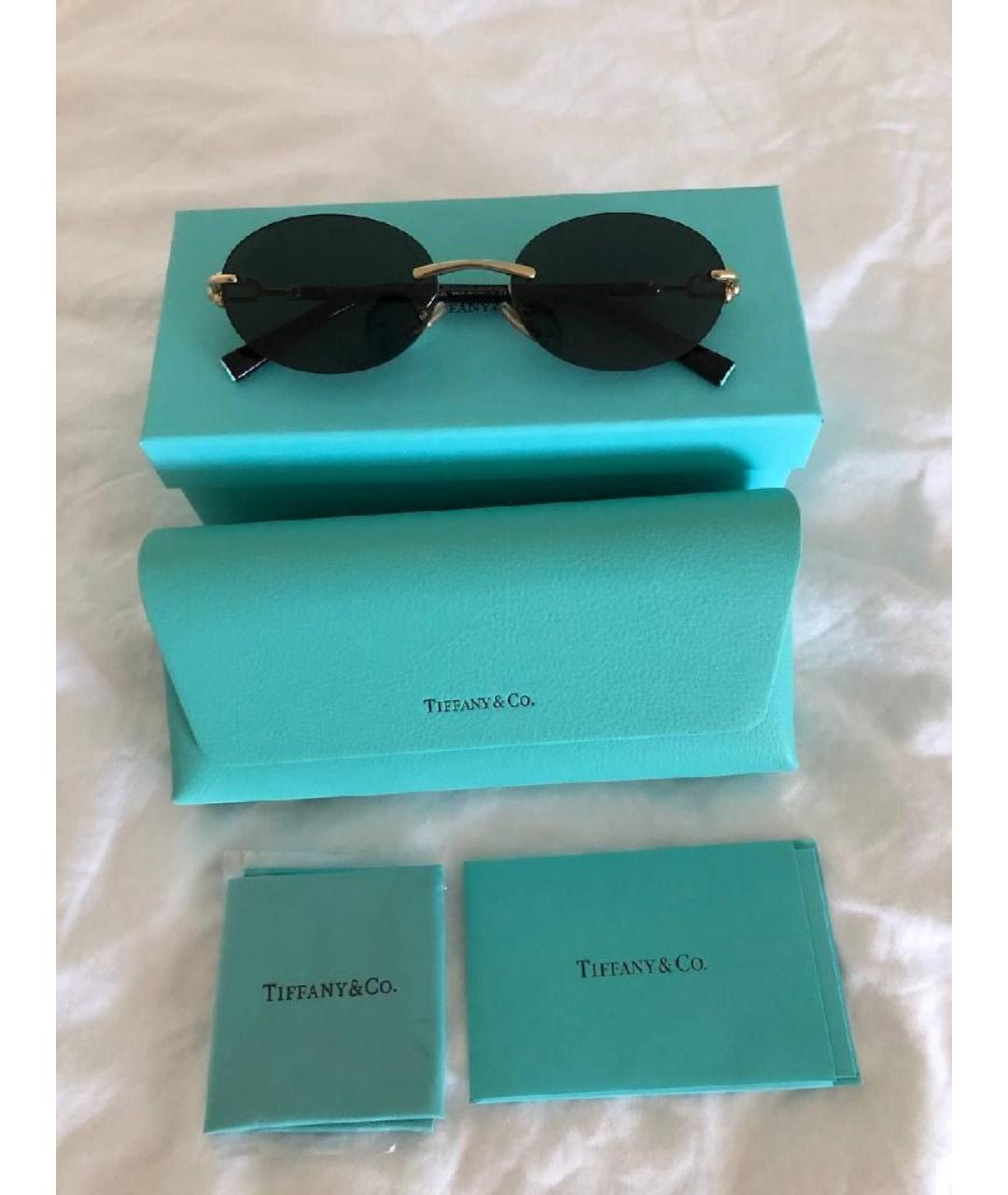 TIFFANY&CO Серебряные металлические солнцезащитные очки, фото 2