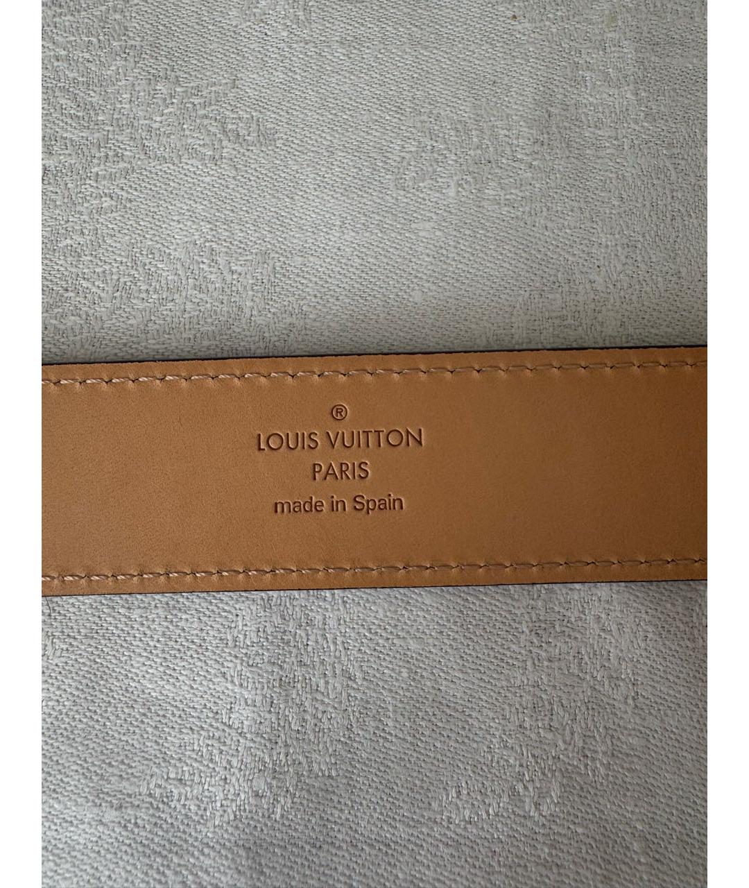 LOUIS VUITTON Коричневый ремень из лакированной кожи, фото 4