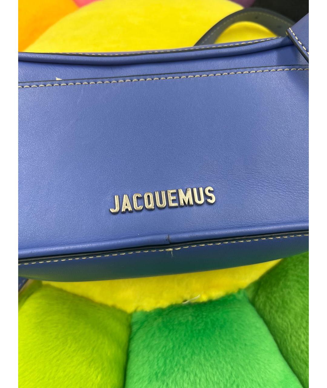 JACQUEMUS Синяя кожаная сумка через плечо, фото 3
