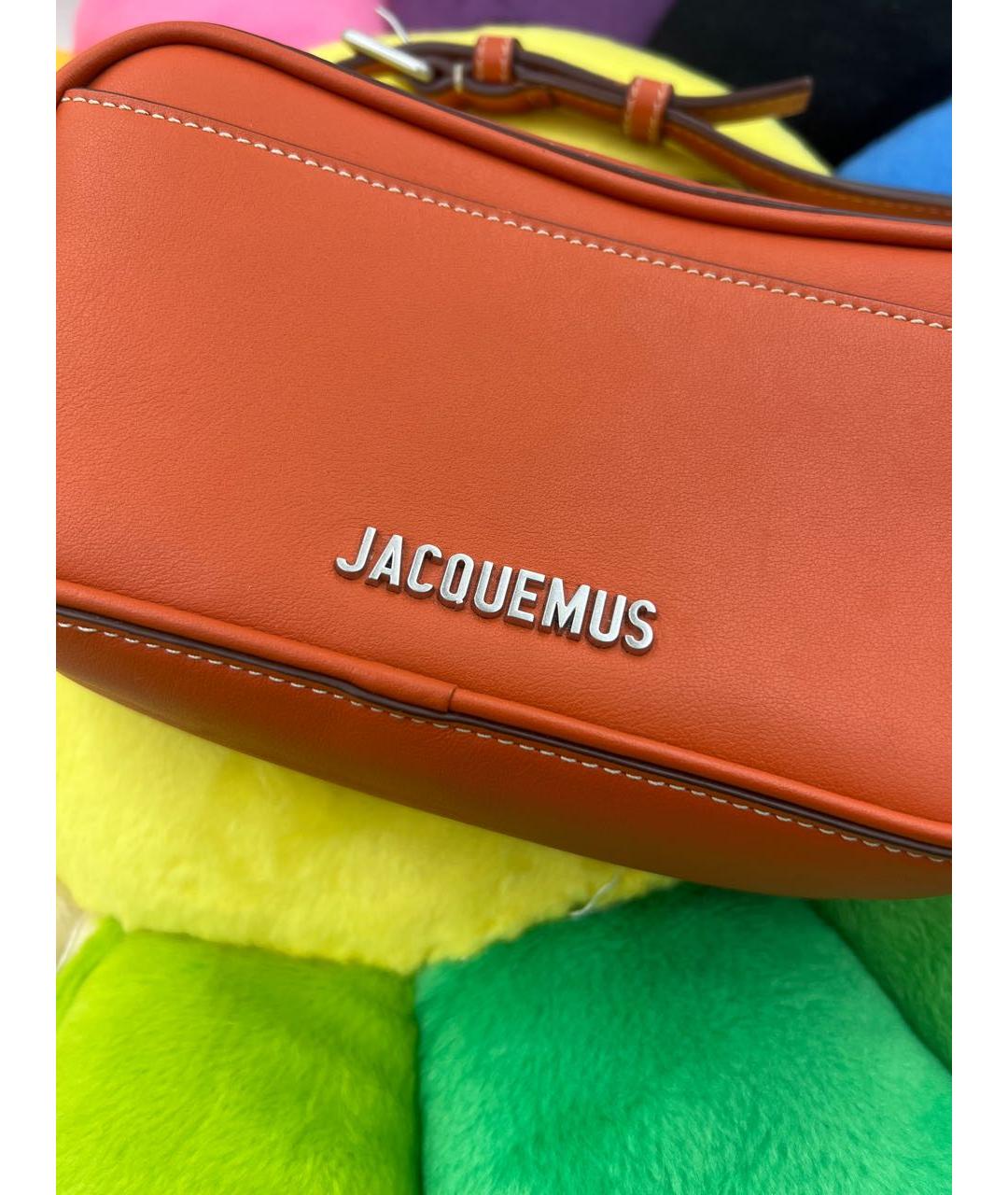 JACQUEMUS Коричневая кожаная сумка через плечо, фото 3