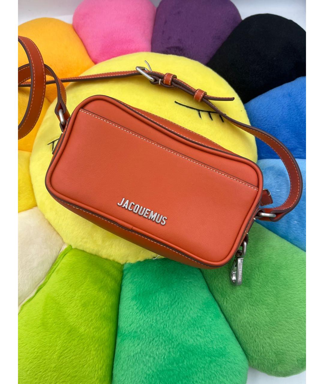 JACQUEMUS Коричневая кожаная сумка через плечо, фото 2