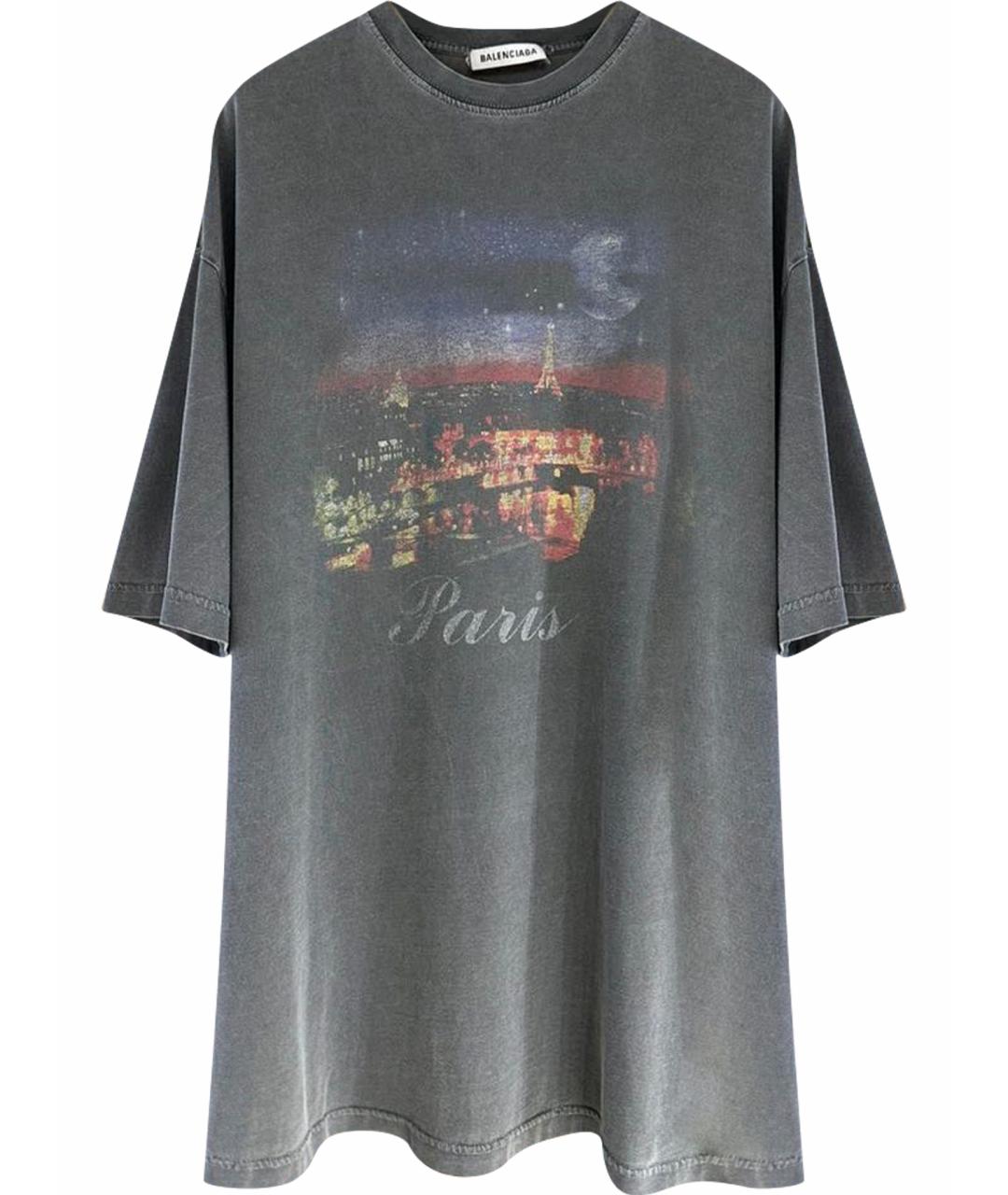 BALENCIAGA Серая футболка, фото 1