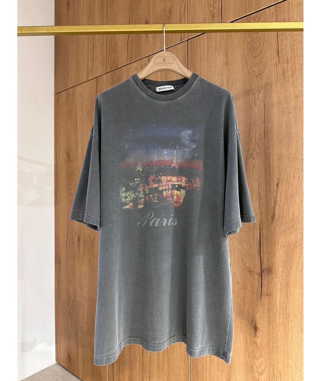 BALENCIAGA Серая футболка, фото 3