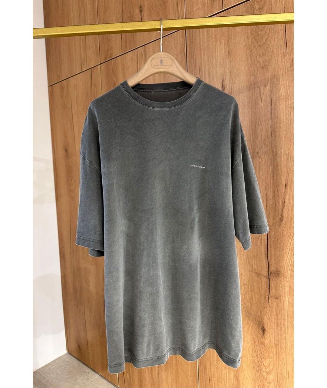 BALENCIAGA Серая футболка, фото 3