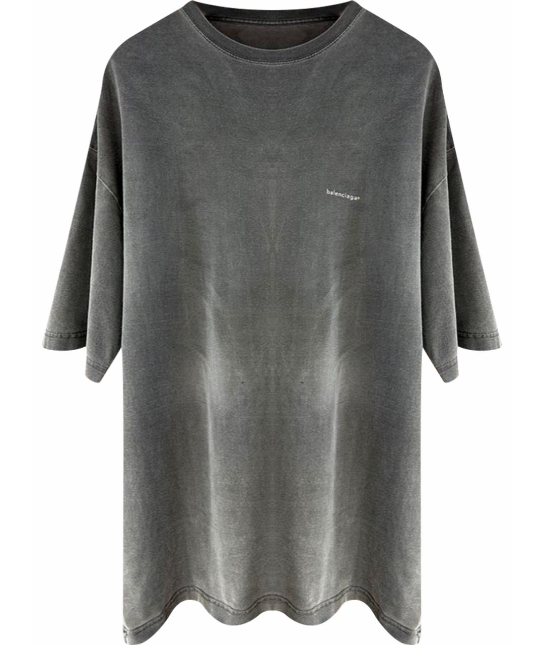 BALENCIAGA Серая футболка, фото 1
