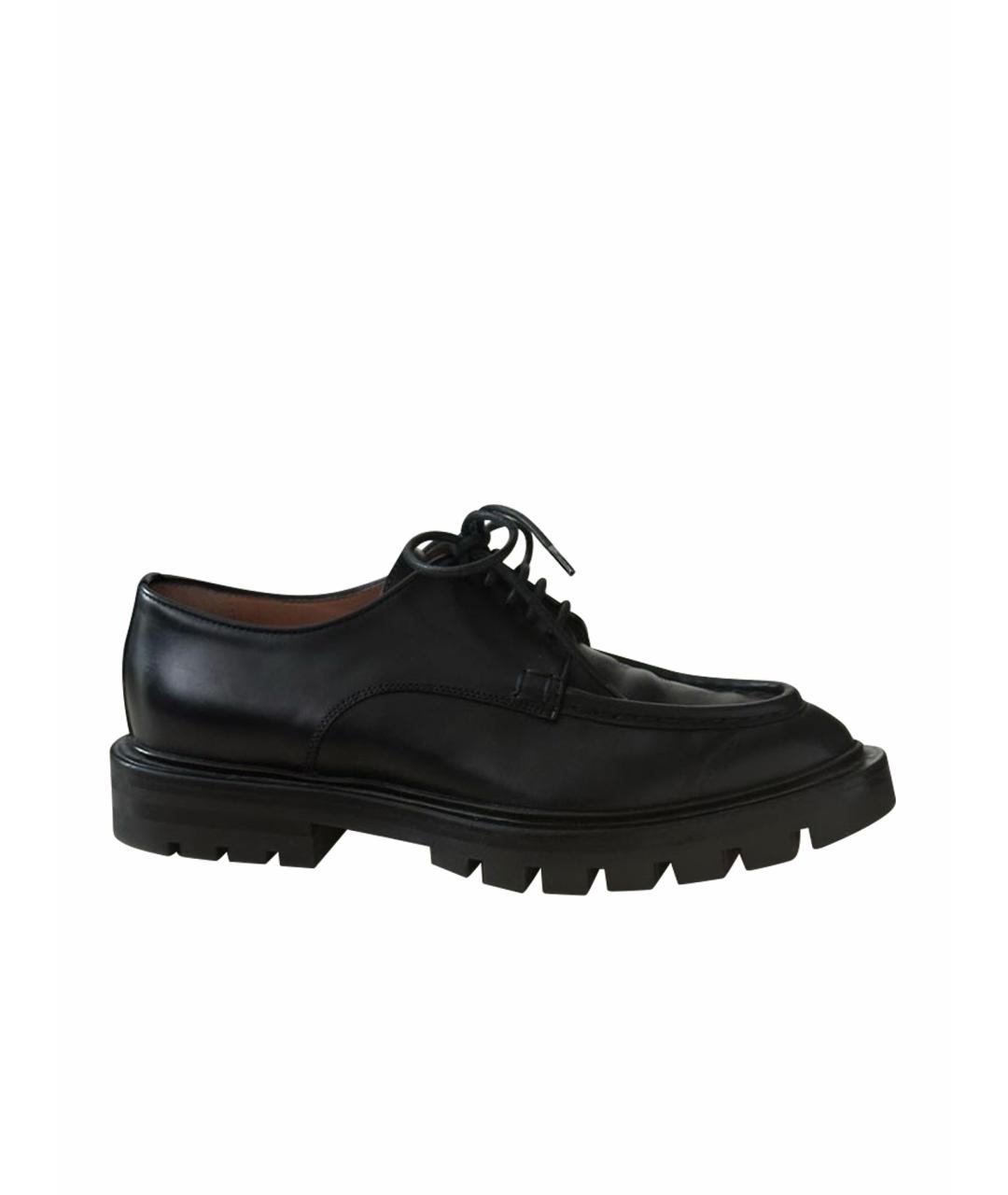 SANTONI Черные кожаные брогги и оксфорды, фото 1