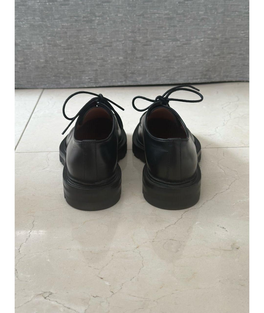 SANTONI Черные кожаные брогги и оксфорды, фото 5