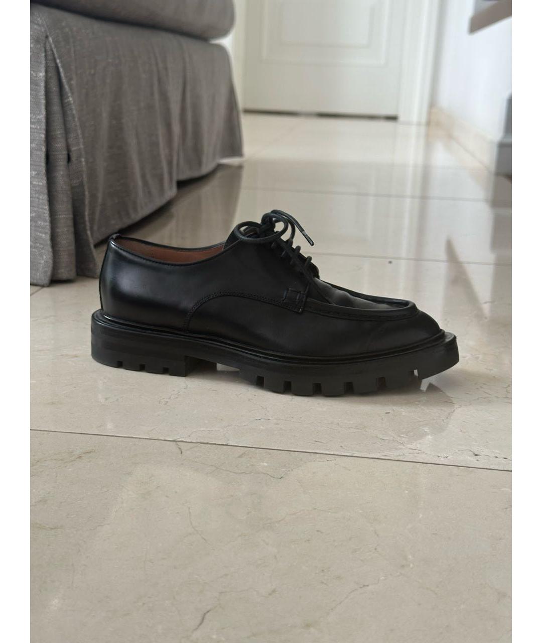 SANTONI Черные кожаные брогги и оксфорды, фото 8