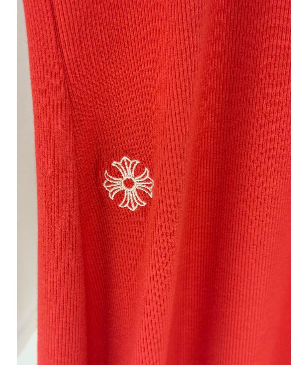 CHROME HEARTS Красное вискозное повседневное платье, фото 4