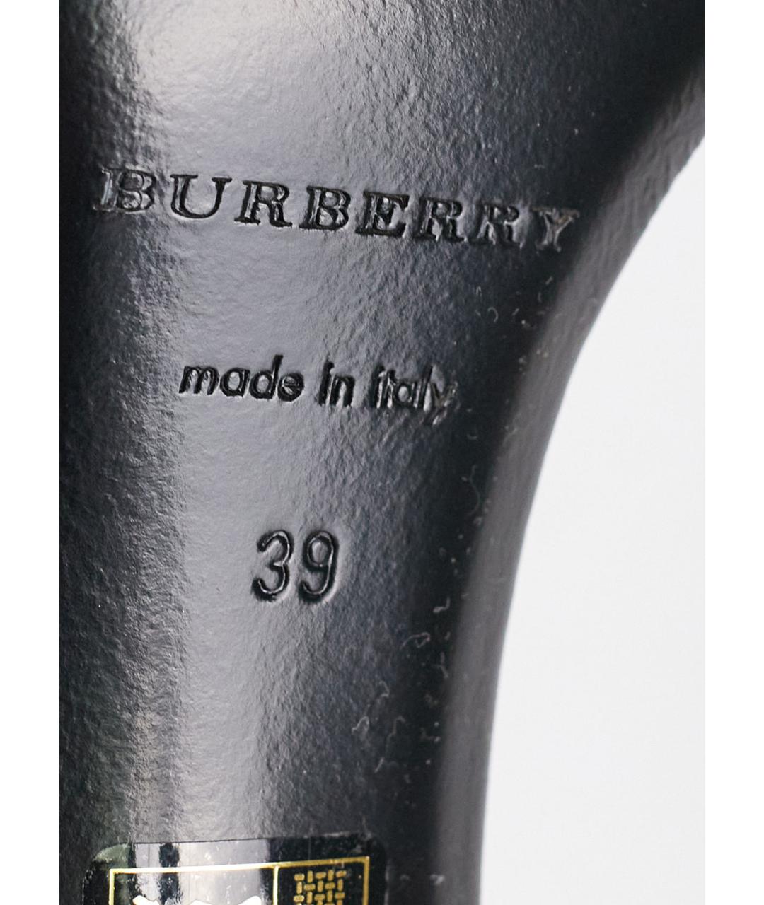 BURBERRY Зеленые текстильные босоножки, фото 3