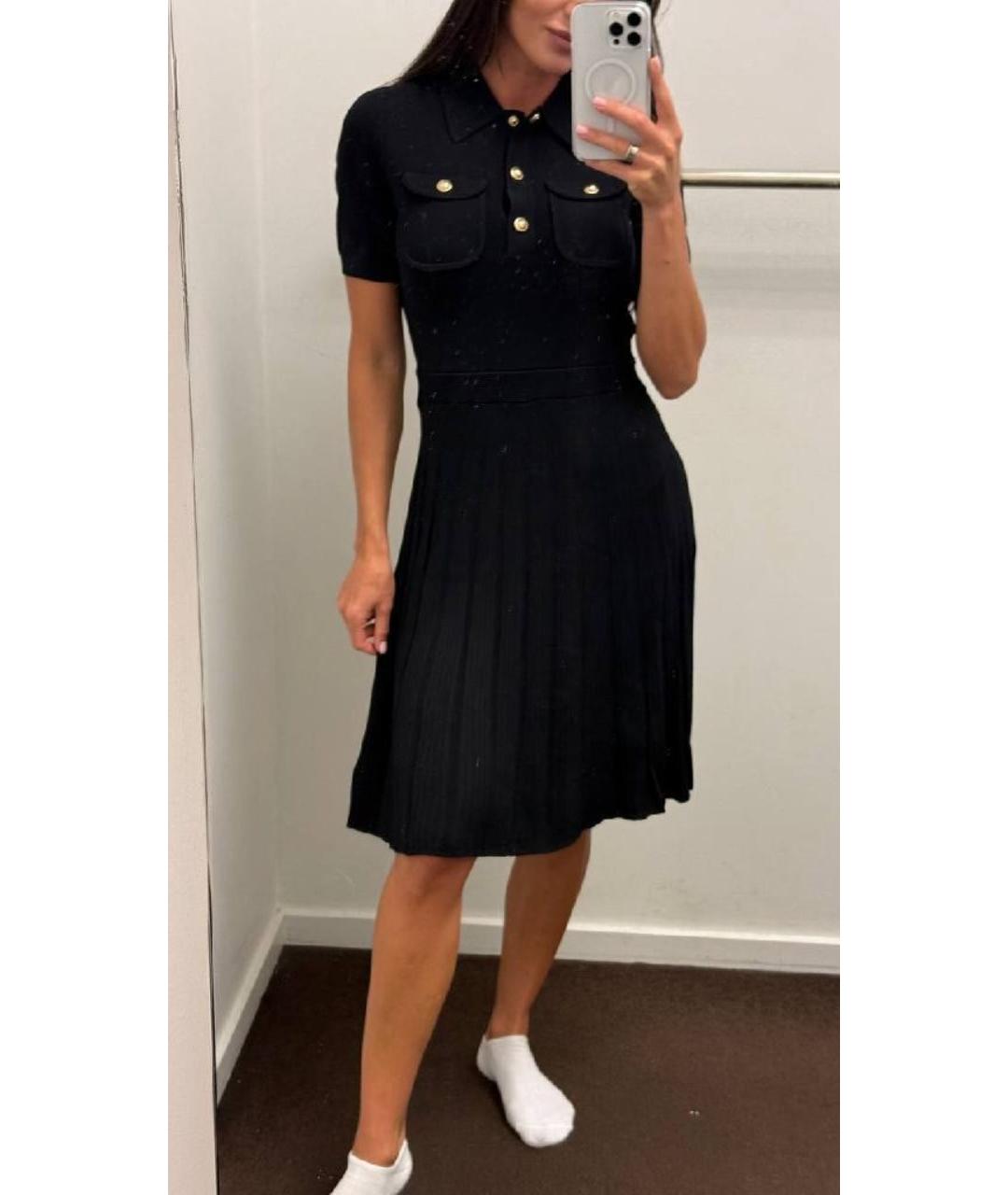 MICHAEL KORS Черное вискозное повседневное платье, фото 3
