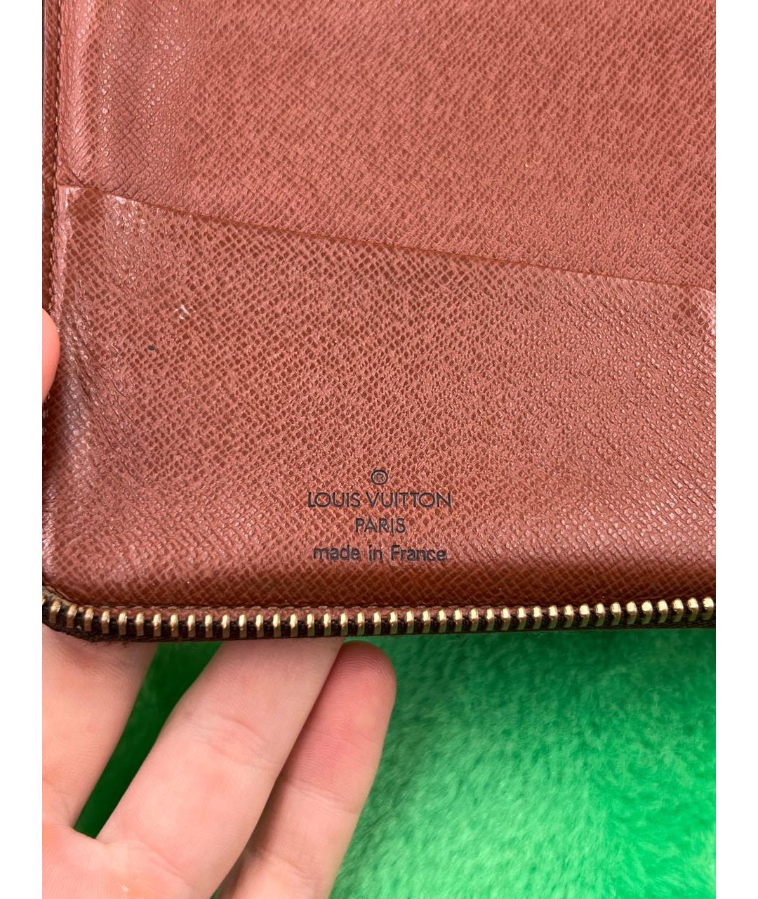 LOUIS VUITTON Коричневый кошелек, фото 6