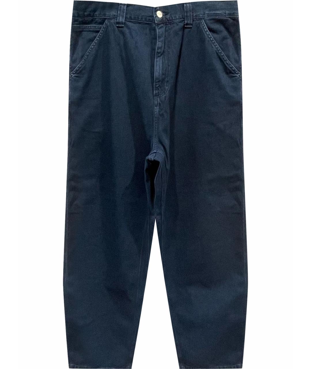 CARHARTT WIP Темно-синие хлопковые прямые джинсы, фото 1