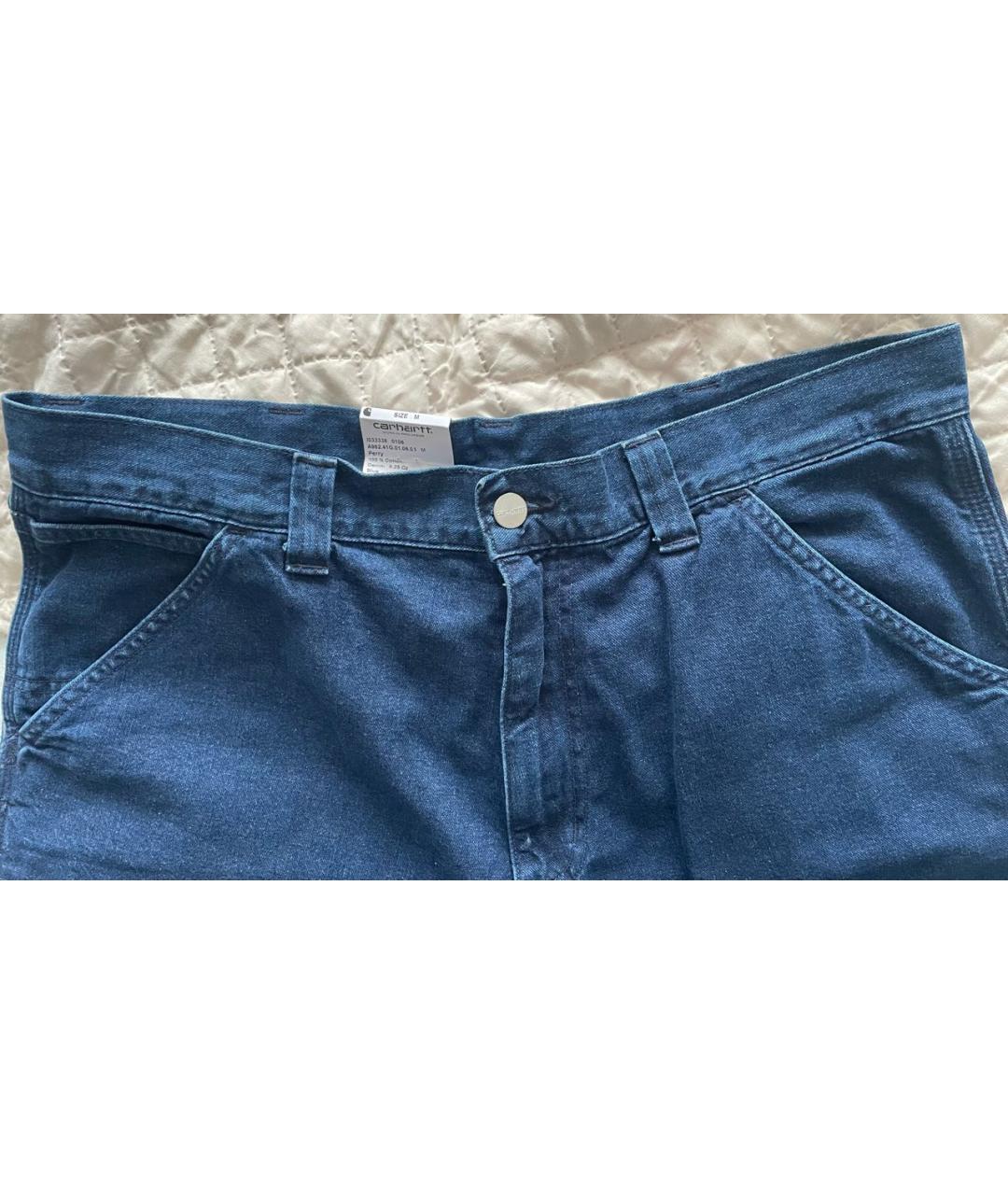 CARHARTT WIP Темно-синие хлопковые прямые джинсы, фото 4