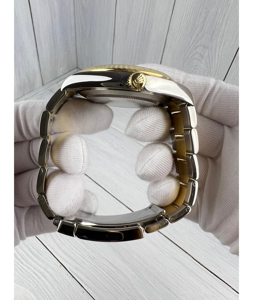 ROLEX Серые часы из желтого золота, фото 7