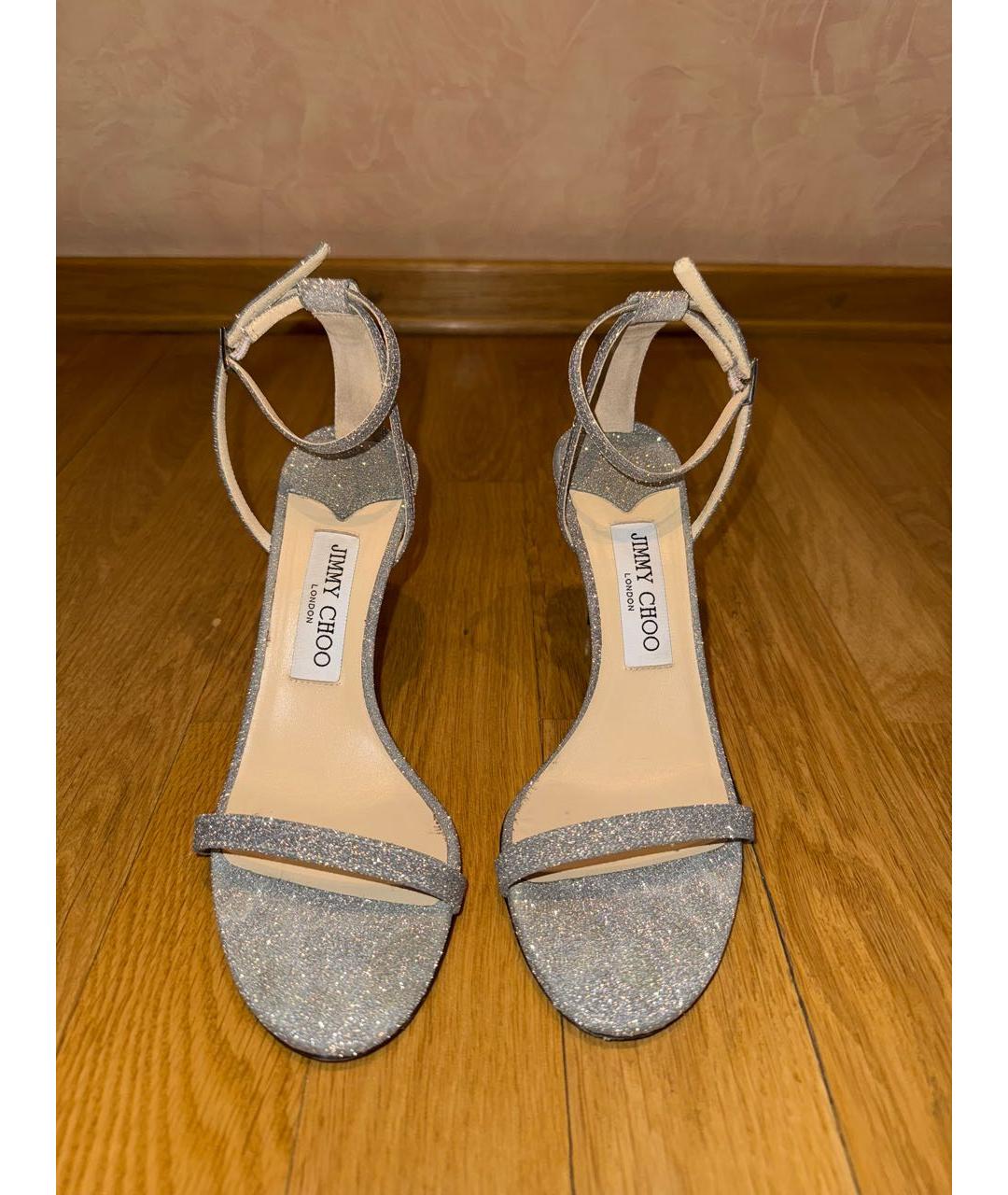 JIMMY CHOO Серебряные туфли, фото 2
