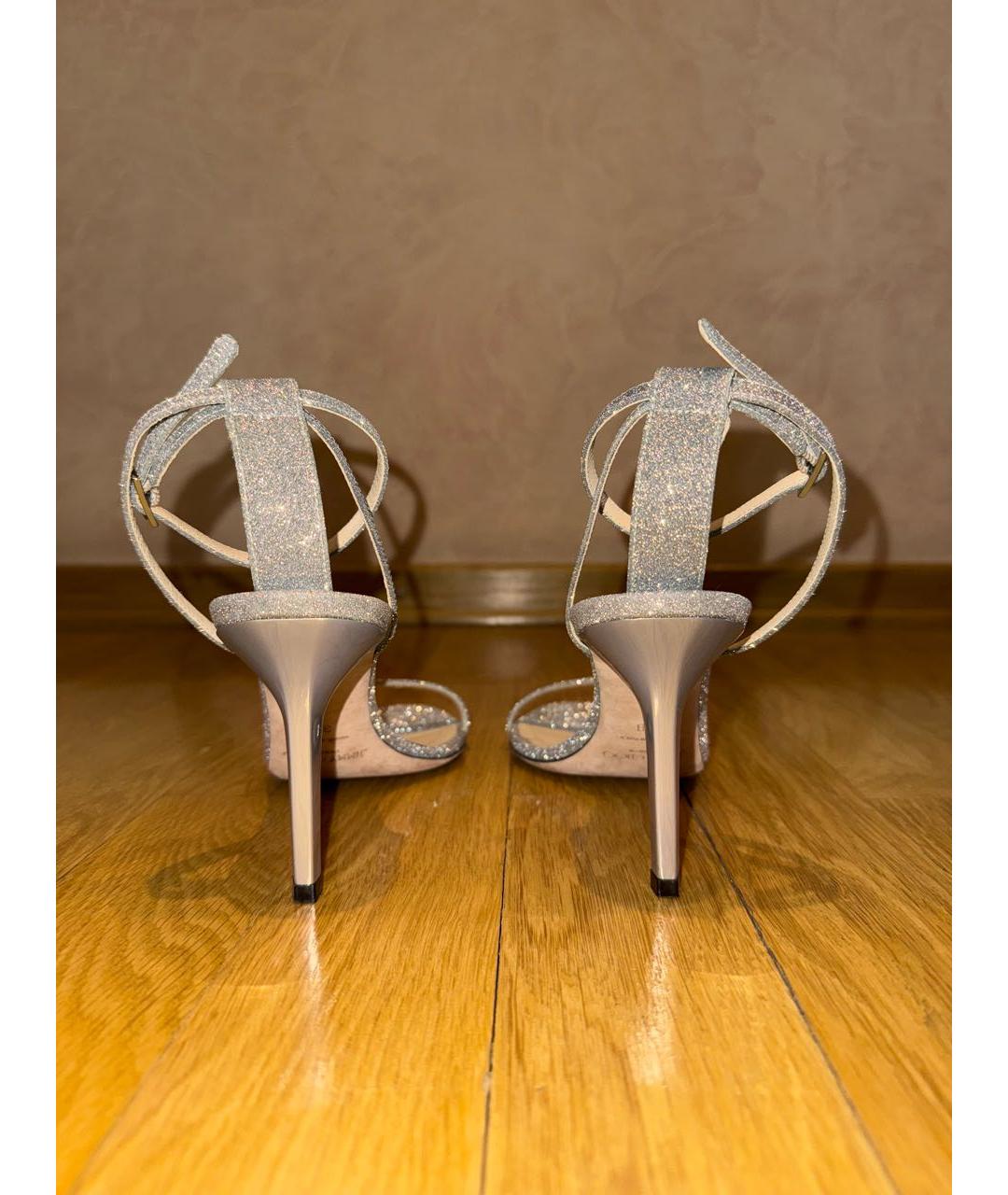 JIMMY CHOO Серебряные туфли, фото 4